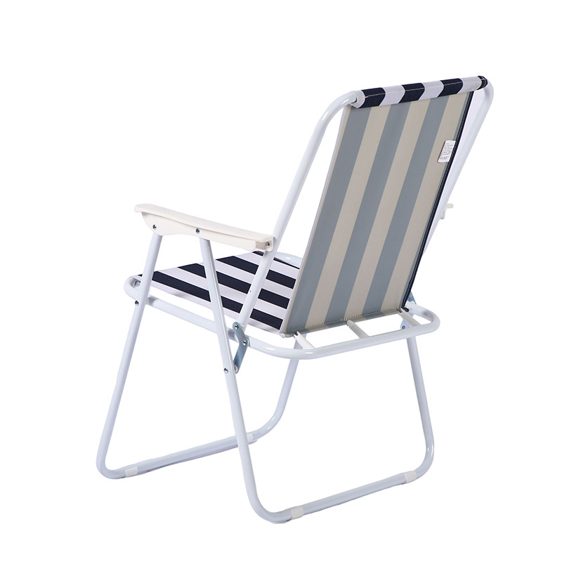 Wholesale Lightweight Folding Aluminium Beach Chair Portable Camping Picnic Outdoor Leisure Camping Striped Beach Chair