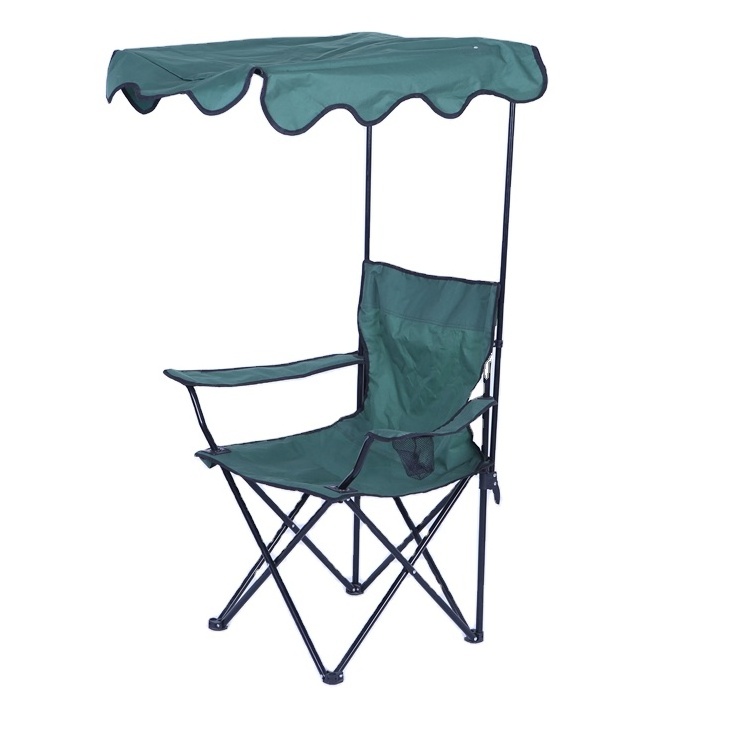 Factory wholesale Lightweight Camping Chair Outdoor Beach Lounge Chair With Sunshade Canopy