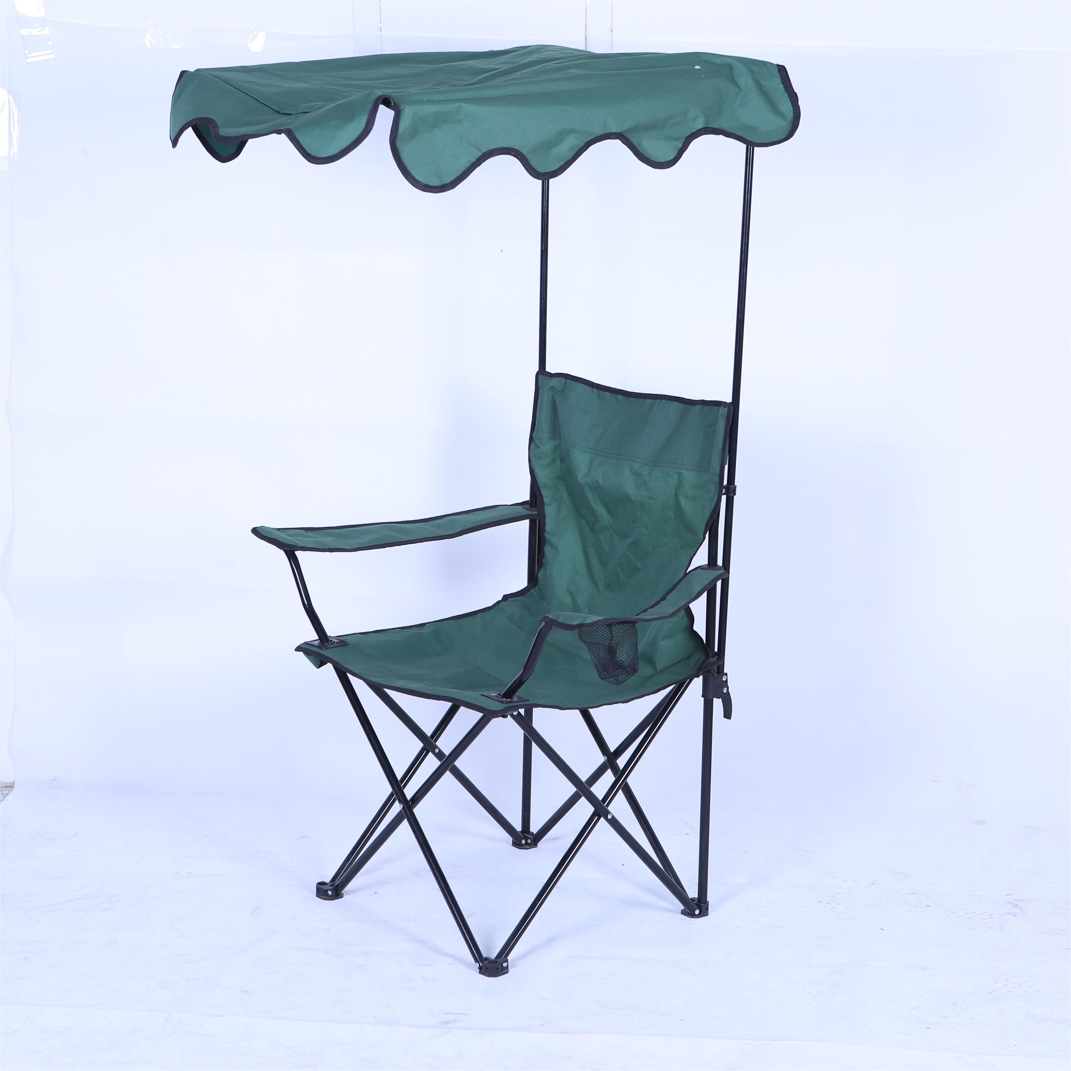 Wholesale customization camping chair with shade foldable lightweight folding camping chair with canopy