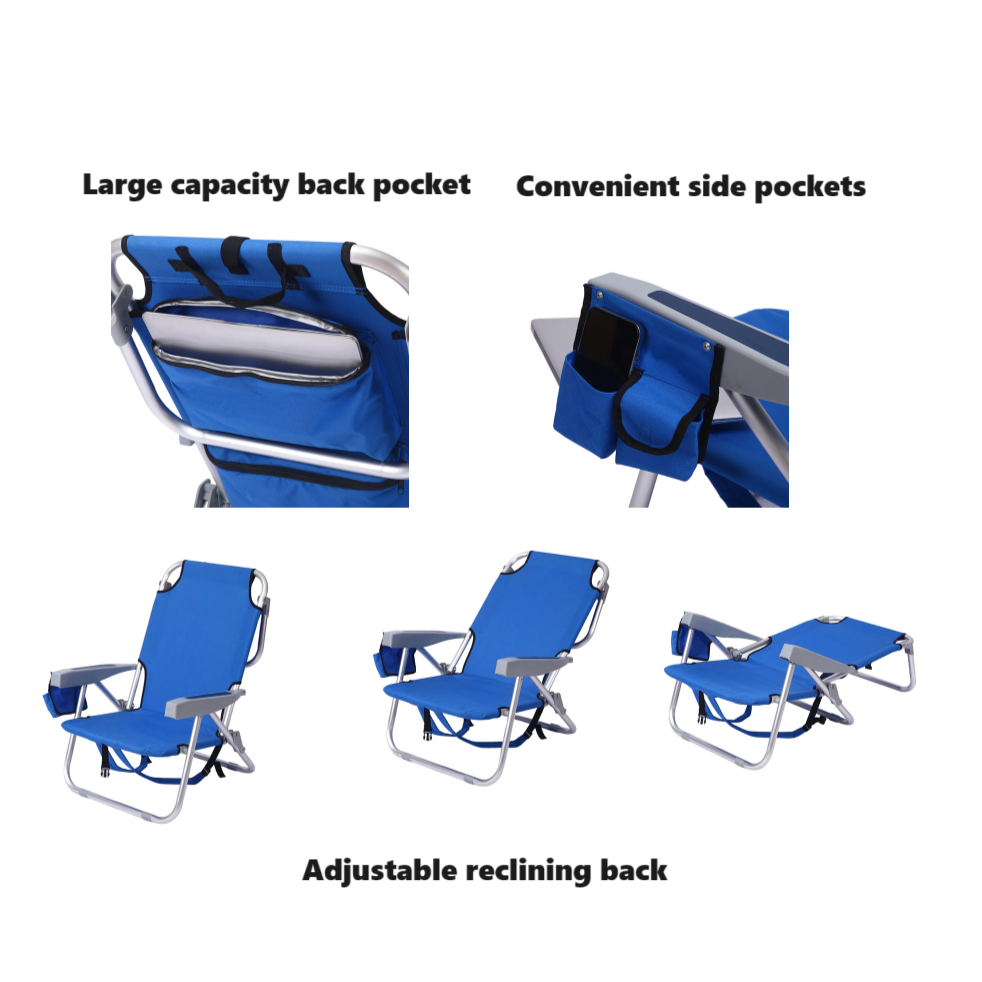 Storage Bag Outdoor 5 Positions Zero Gravity Fabric Ultralight Portable Folding Reclining  Beach Deck Chaise Lounge Chair