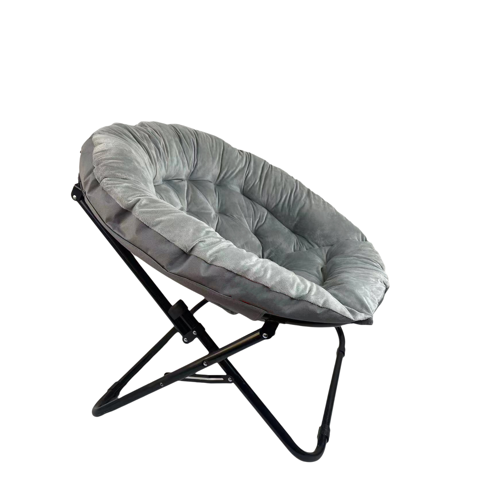 Warm cushion fold moon chair Large cotton padded saucer moon chair for multi-scene use