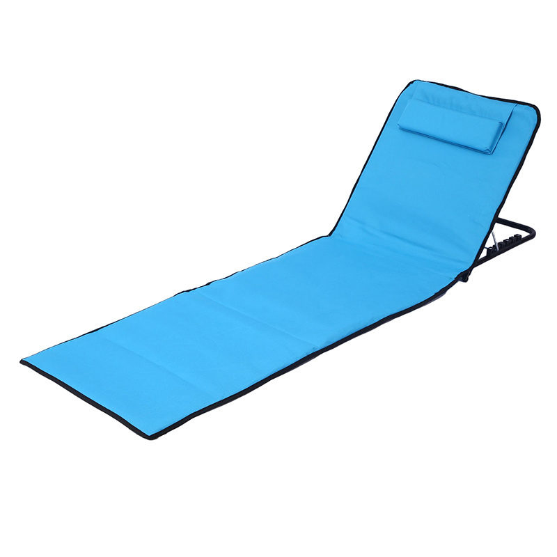 Custom Oversized Blue Chair 600d 210d Oxford EPE Resort Folding Beach Lounge Chairs