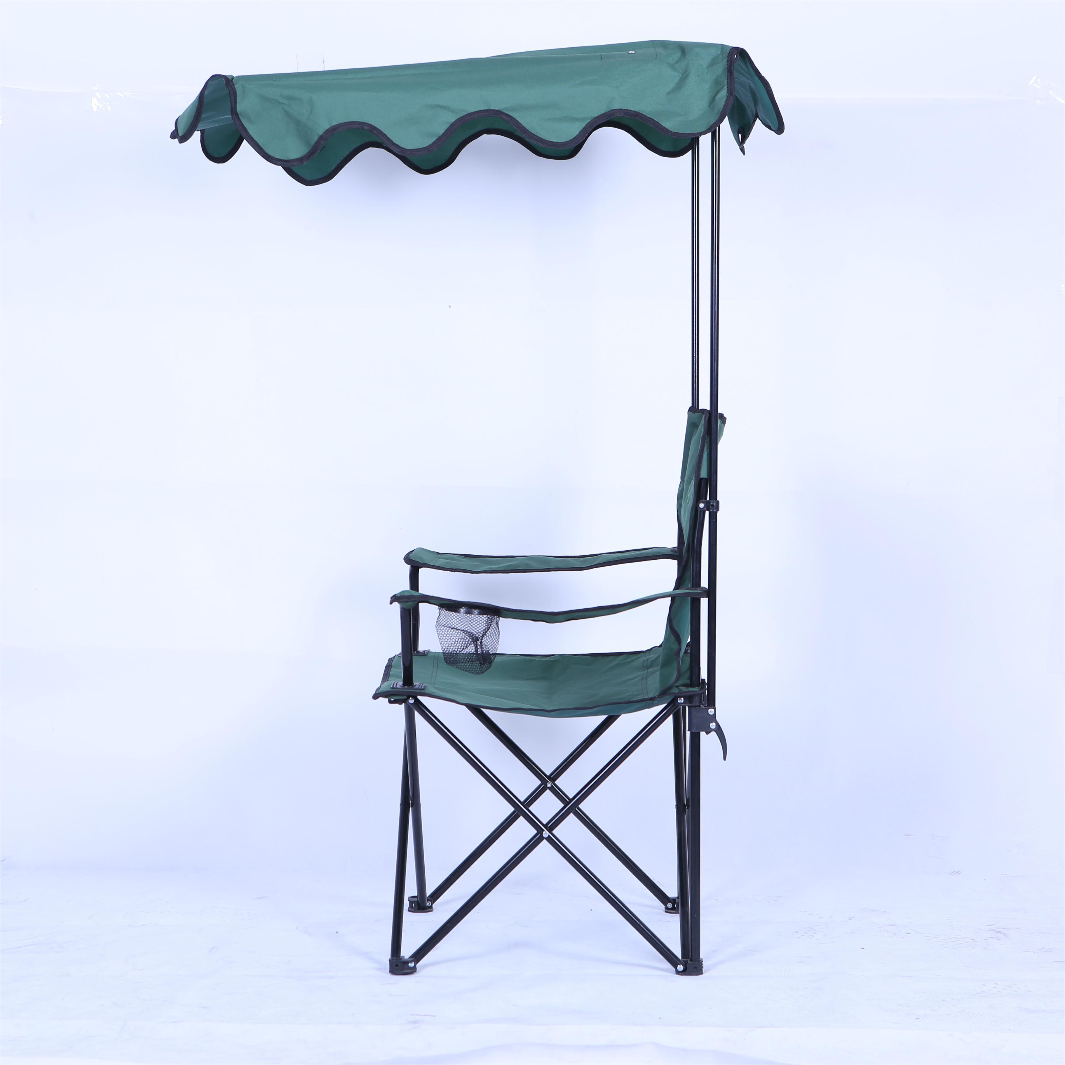 Wholesale customization camping chair with shade foldable lightweight folding camping chair with canopy