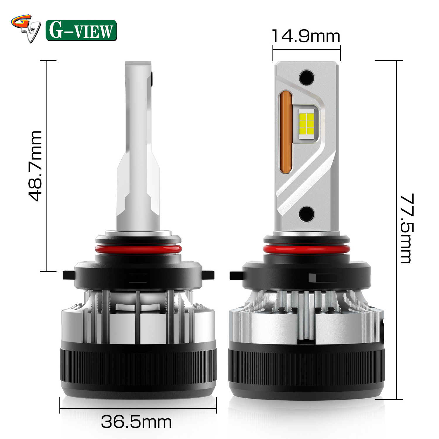 Gview Factory ODM OEM Automotive Light Bulb 12000Lm Car Led H8 H7 9005 9006 9012 HB3 HB4 HIR2 Auto LED Light H7 LED Headlight