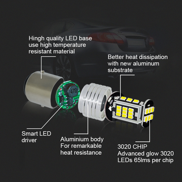 New High Power LED Bulb for Car 1156 A15s 1141 P21w LED Turn Signal Light Indicator Lamp Auto Lamp LED Car Bulb1157 Light Bulb