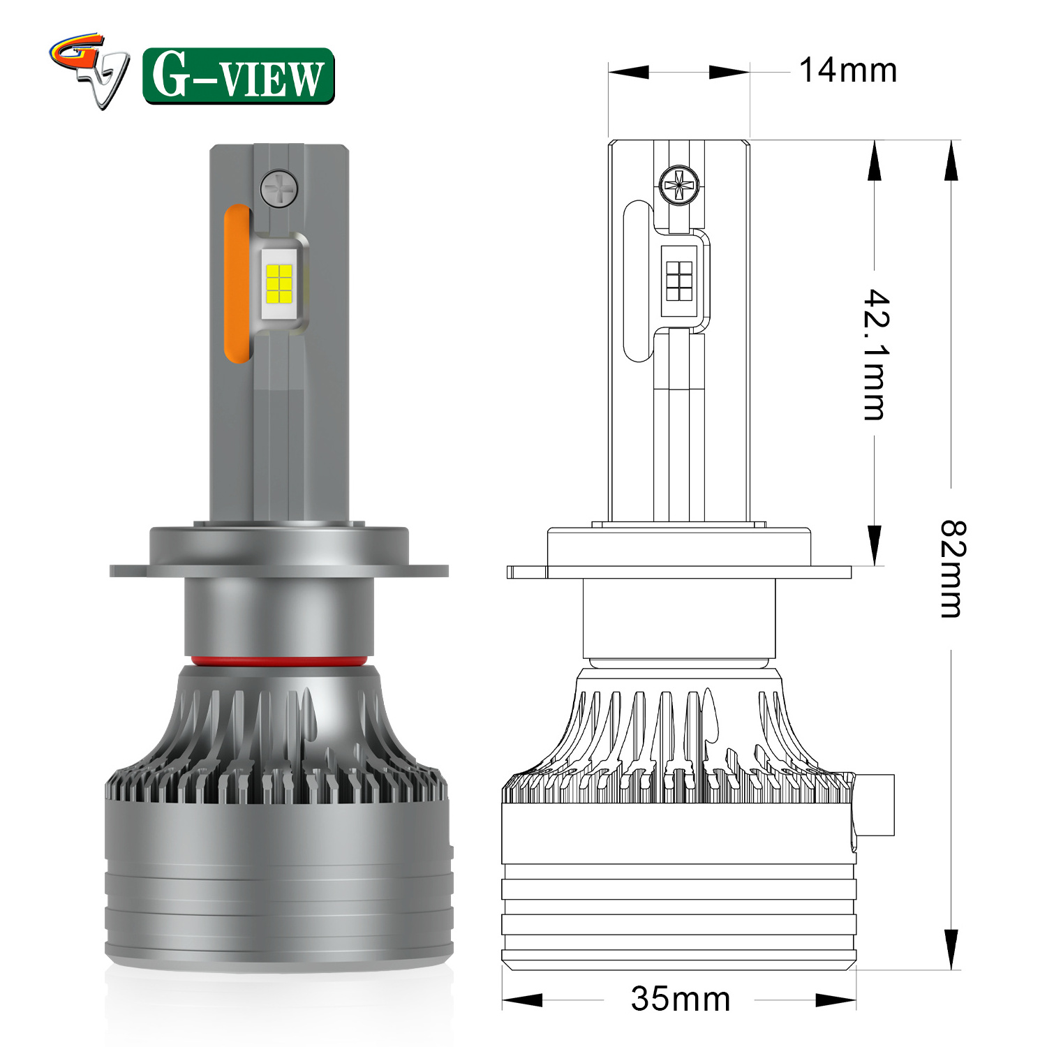 Gview Canbus 6000k 9005 HB3 9006 HB4 H7 H18 Super Bright 48000Lm Automotive Accessories H7 LED Headlight for BMW E90 Headlight