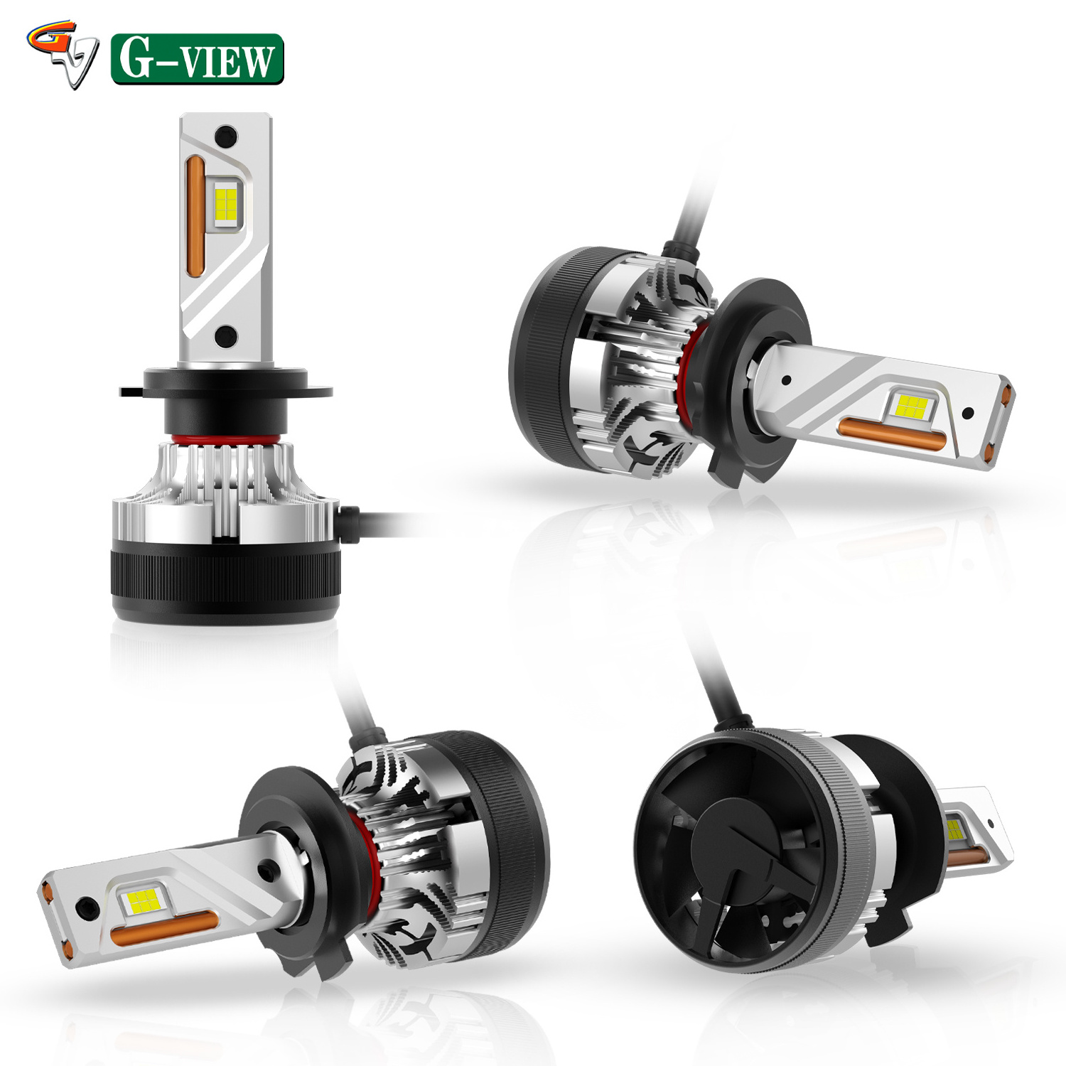 Gview Hot Sale High Power Super Canbus 55W 20000LM  Car Led H1 Headlight Bulb 9005 9006 H11 H7 Led Headlight Bulbs