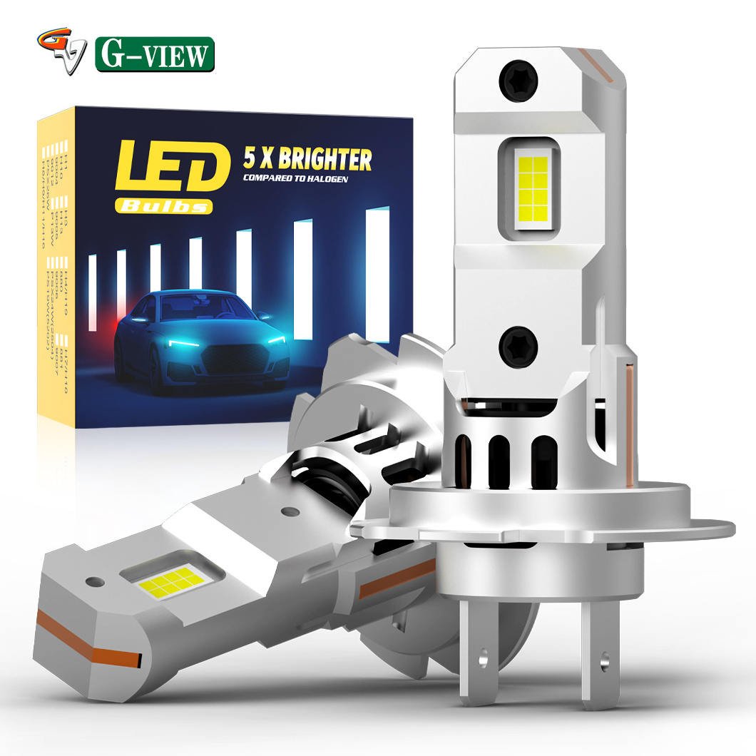 Gview 8000lm Mini Size H1 H8 H7 H19 H4 LED Headheadlights 12V LED Headlight Conversion Kit H7 LED Headlight