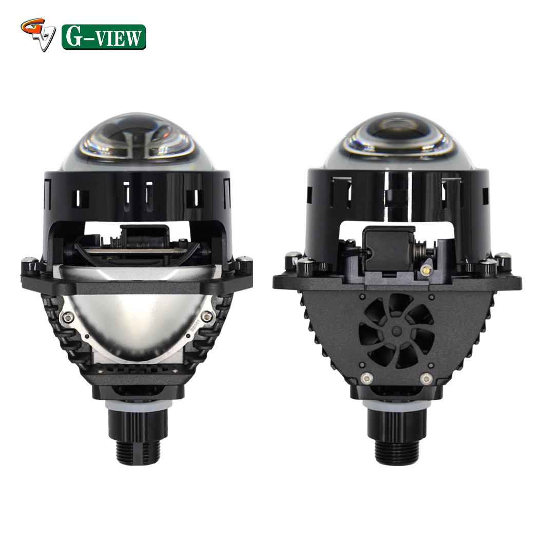 G-View Brand Bi LED Projector Lens Car 3Inch Lens Car and Truck Lights H4 H7 9005 9006 Universal Cars LED Projector Headlight