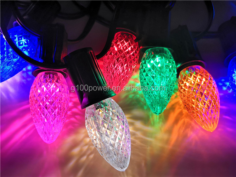 Amazing Outdoor Christmas Lighting Holiday Decorating C7 C9 LED Christmas Light Replacement Bulbs