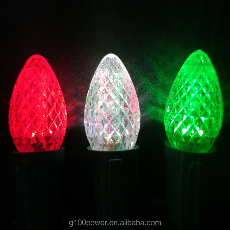 Amazing Outdoor Christmas Lighting Holiday Decorating C7 C9 LED Christmas Light Replacement Bulbs