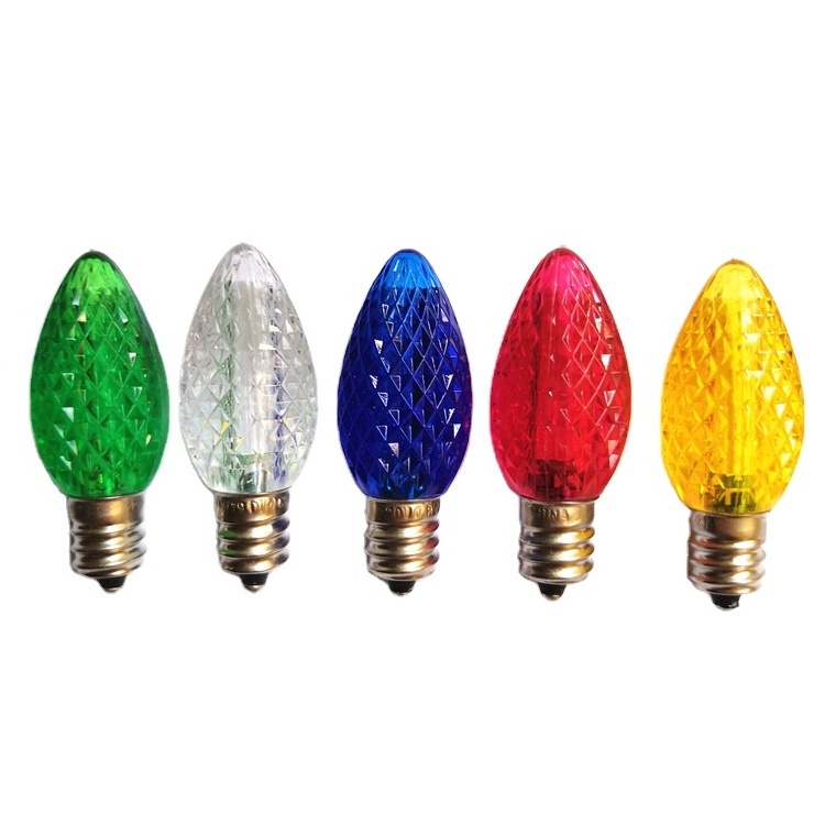 Extra Bright C7 Warm White LED Light Bulbs for Outdoor Christmas Holiday Lighting Decorating