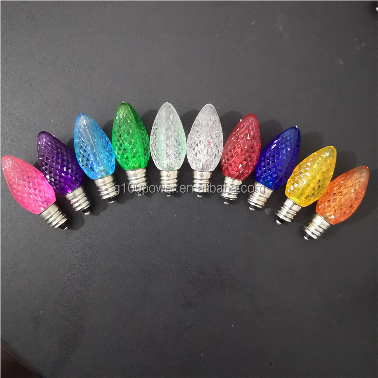 Full Waterproof Commercial Grade Replacement LED C7 Purple Dimmable Lights Bulb For Outdoor String Lights