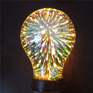 3D Table Lamps LED Glass Globe Bedside Lamp Magic Crystal  Firework Bulb