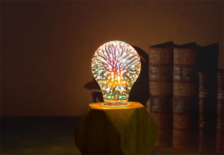 3D Table Lamps LED Glass Globe Bedside Lamp Magic Crystal  Firework Bulb