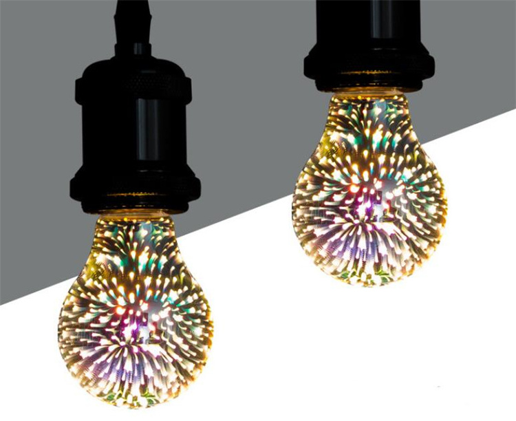 3D Table Lamps LED Glass Globe Bedside Lamp Magic Crystal  Firework Bulb