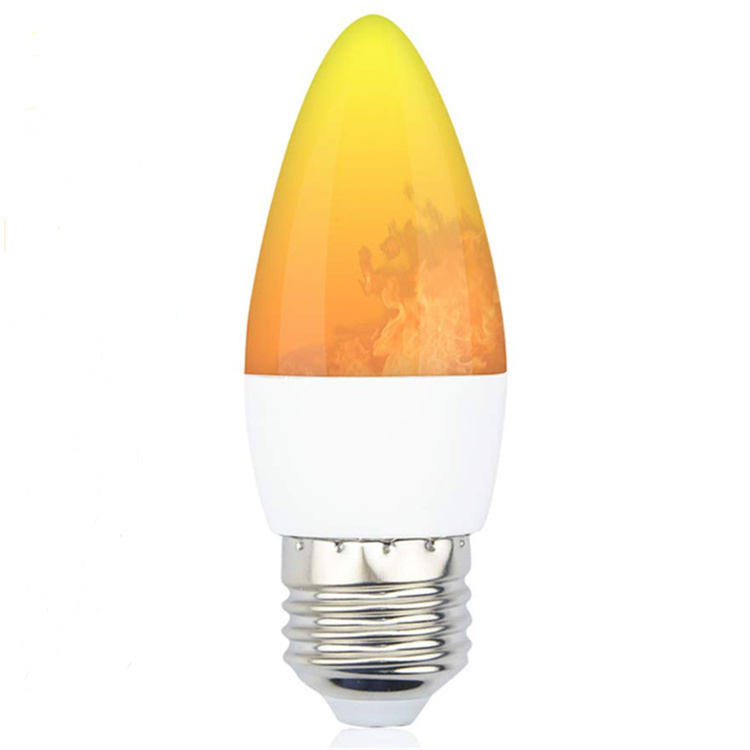 Best Selling 1 Mode LED Flame Light Bulb Fire Flickering Emulation Candelabra for Decoration 2W Pack of 1