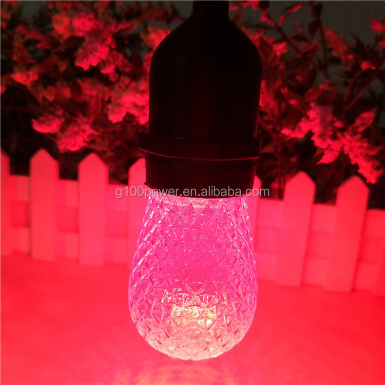 Classic Style E26 S14 LED Bulb Plastic Pattern Cover for Commercial Outdoor Christmas Decorations