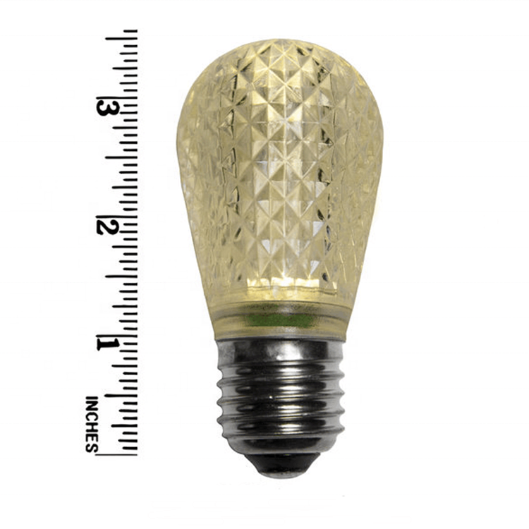 Hot Selling Faceted Plastic Clear Shell LED T50 Light Bulb E26 Medium Base 130Volt Warm White