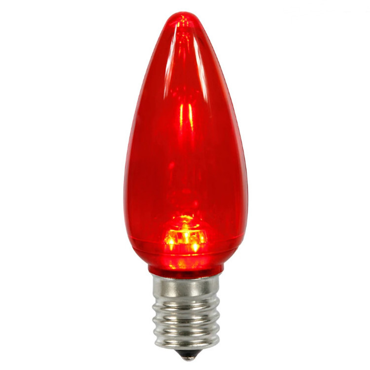 New Arrival C9 Smooth Transparent Yellow LED Bulb For Home Decorations