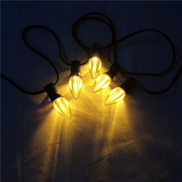 Brightest Yellow C7 Night Light Bulb E12 Candelabra Screw Base Size