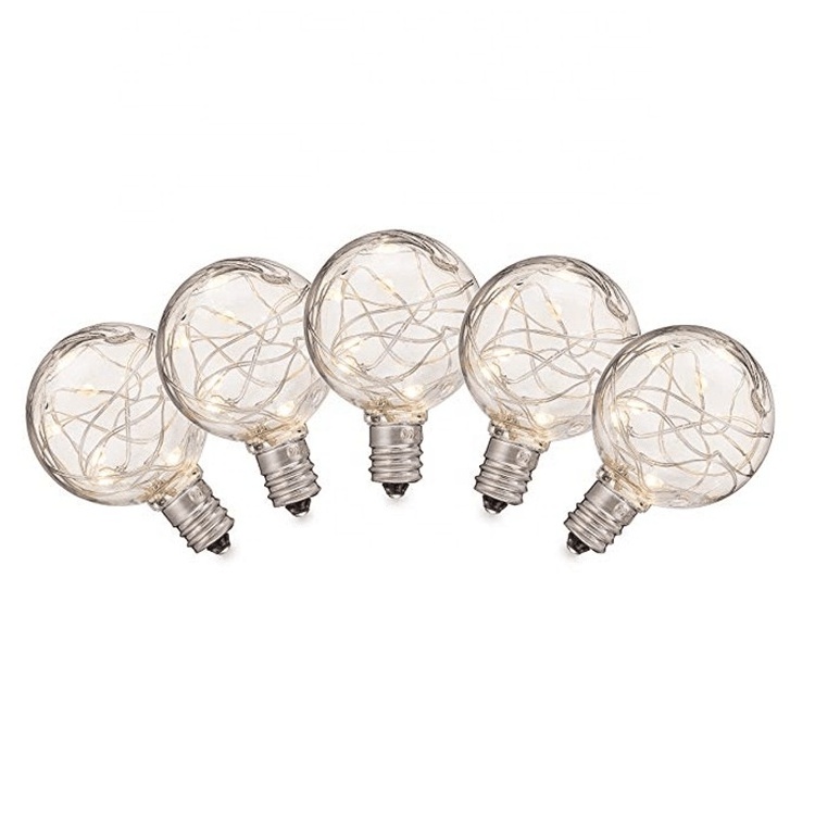 Hot Selling G40 Fairy Light LED Bulbs E12 Candelabra Base For Decorative Light String