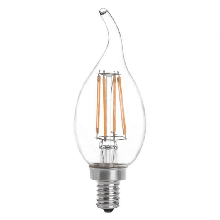 High Quality LED Candelabra Light Bulb CA11/C35 LED Filament Vintage Candle Lamp E12 Base Flame Tip