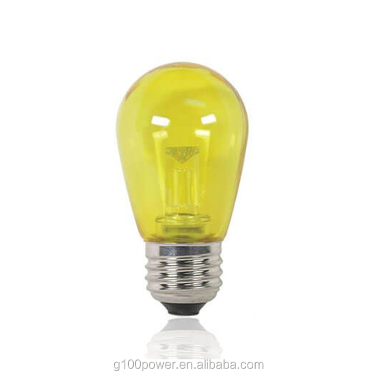 Energy Saving LED S14 Professional Plastic Replacement Bulb 120 E26 Base 1Watt For String Lights