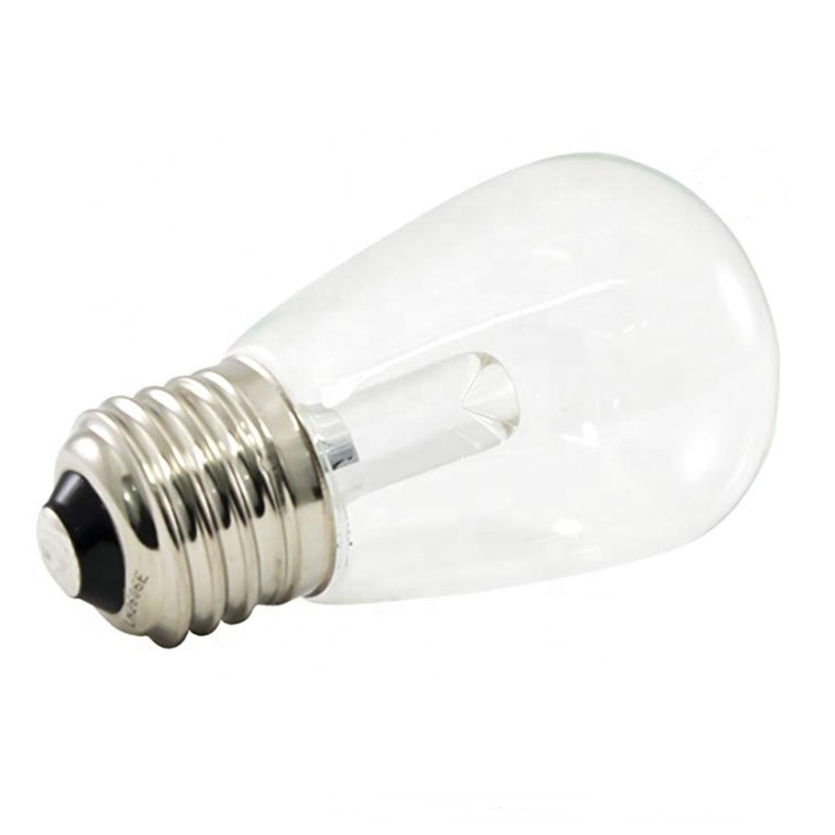 Energy Efficient S14 LED Bulb 1 Watt Transparent Acrylic Shell Perfect for String Lights E26 Starded Base