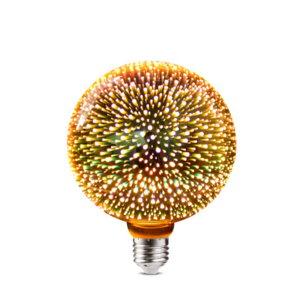 Hot Selling Decorative 3D LED Bulb G125 Colorful Fireworks Ball Lights Star Shine Oversize Globe Lamp