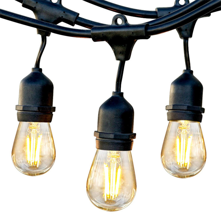 Low Energy Saving Commer Grade String lights Outdoor Edison LED S14 15 Bulbs Ideal for Wedding