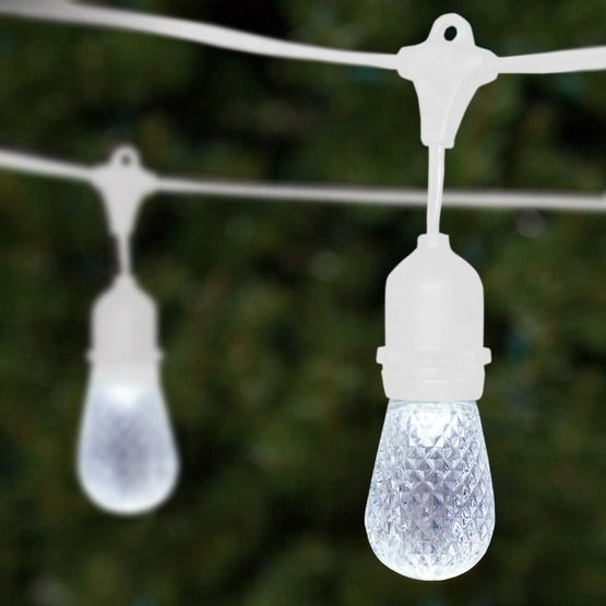 Most Popular Cool White S14 LED Plastic Bulb Faceted Patio String Light Replacement Bulb E26