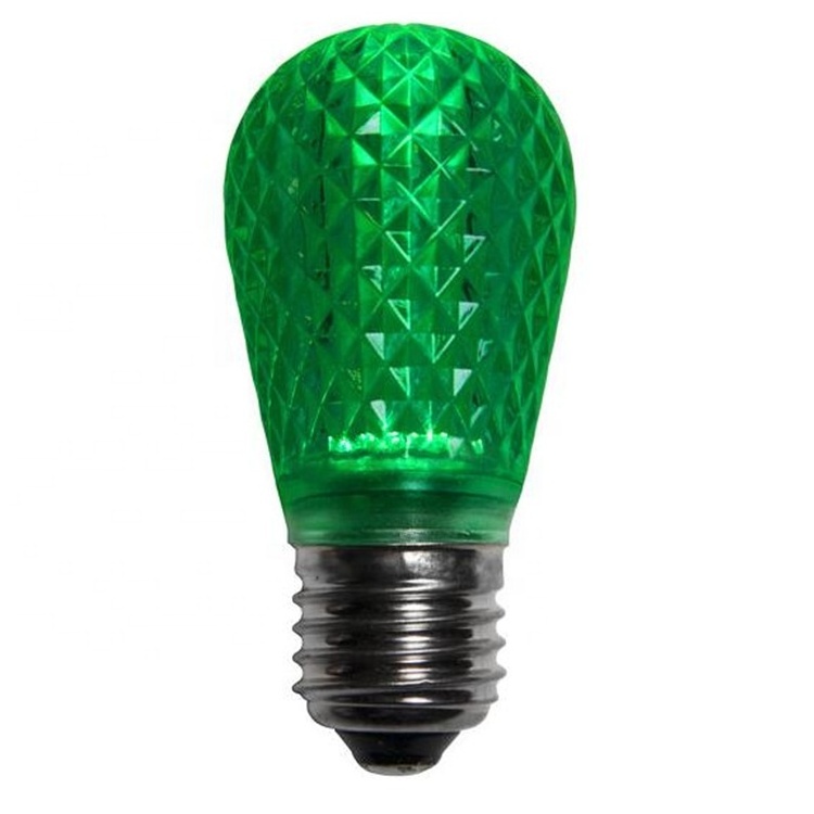 Wholesale Bulk Shatterproof S14 LED Christmas Lamp Retrofit Light Bulb E26 Standard Base Green