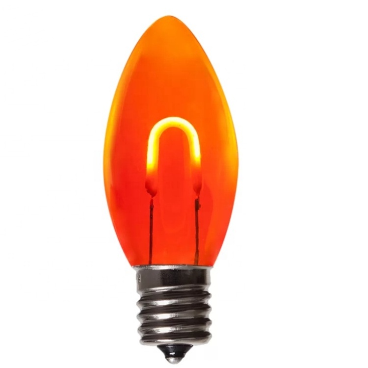 2020 New Arrival C9 LED Flexible Filament Light Bulb Vintage Style Transparent Glass