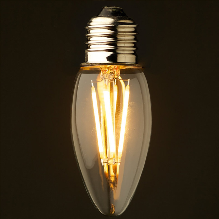 High Quality 0.5W 1W 2W 3W E26 LED Candle Filament Bulb C35 120V 230V