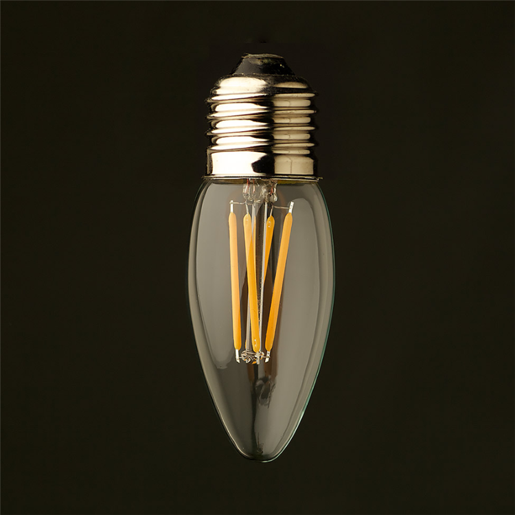 High Quality 0.5W 1W 2W 3W E26 LED Candle Filament Bulb C35 120V 230V