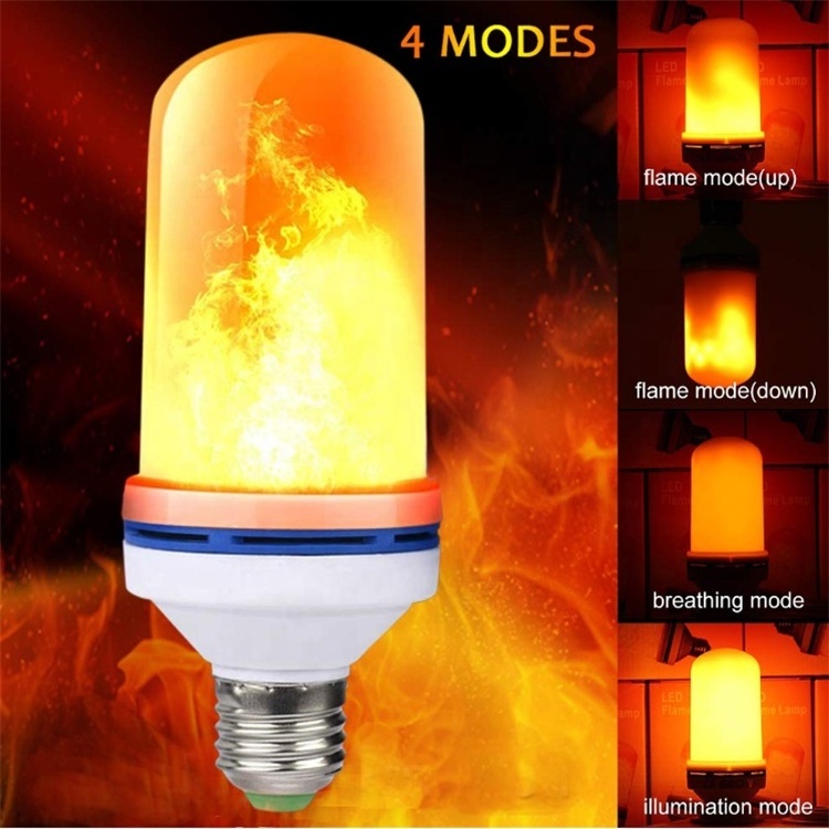 Top Selling LED Simulated Realistic Burning Fire Flame Effect Flickering Light Bulbs 7 Watts