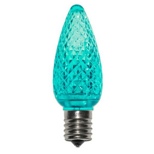 China Top Selling Christmas Light C9 LED Light Bulbs Faceted Turquoise Color