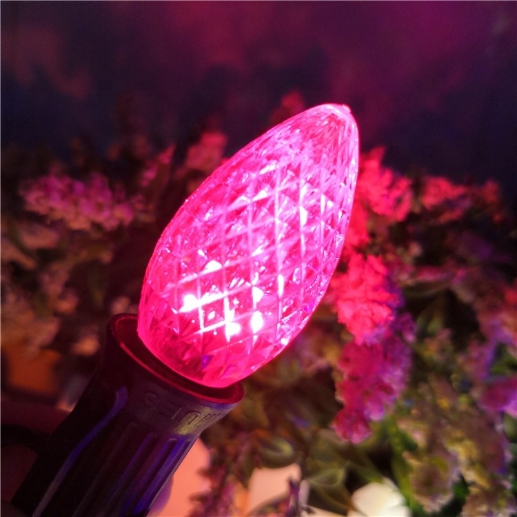 Commercial Grade LED SMD C7 Christmas Light Bulbs Red for Outdoor Projector Lighting