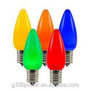 Holiday Lighting Decorative Colored Ceramic Vintage C9 LED Bulbs Commercial Christmas