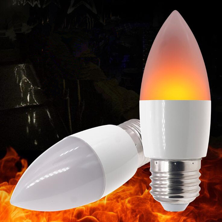 Best Selling 1 Mode LED Flame Light Bulb Fire Flickering Emulation Candelabra for Decoration 2W Pack of 1