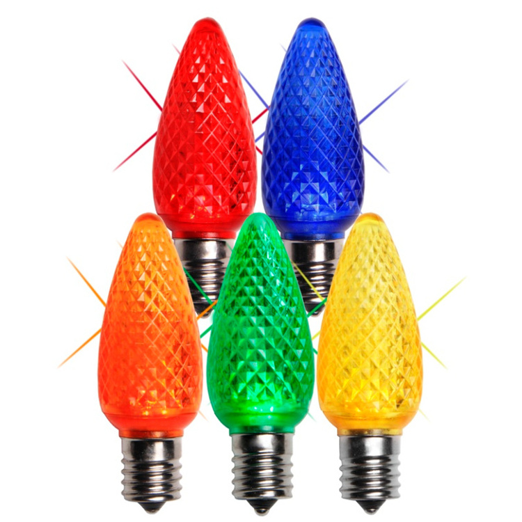 Best Quality Multicolor LED C9 Twiknkle Light Bulb E17 Base