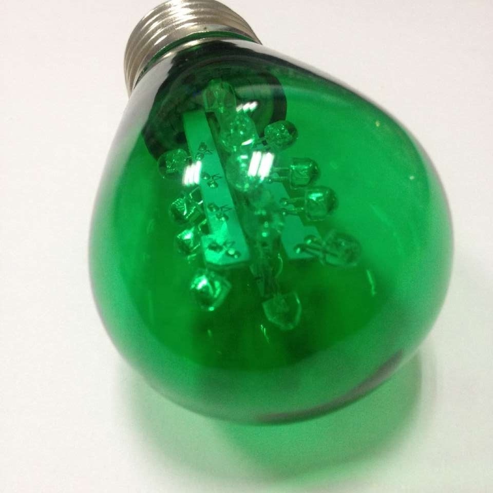 High Quality Green LED S14 Transparent Replacement Party Light Bulb 1 Watt For Celebrations Holiday Decorations