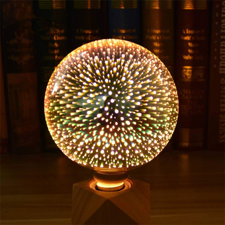 Best Quality LED 3D Fireworks Light Bulb Globe G125 E27 3D Effect lamp AC 85V-265V