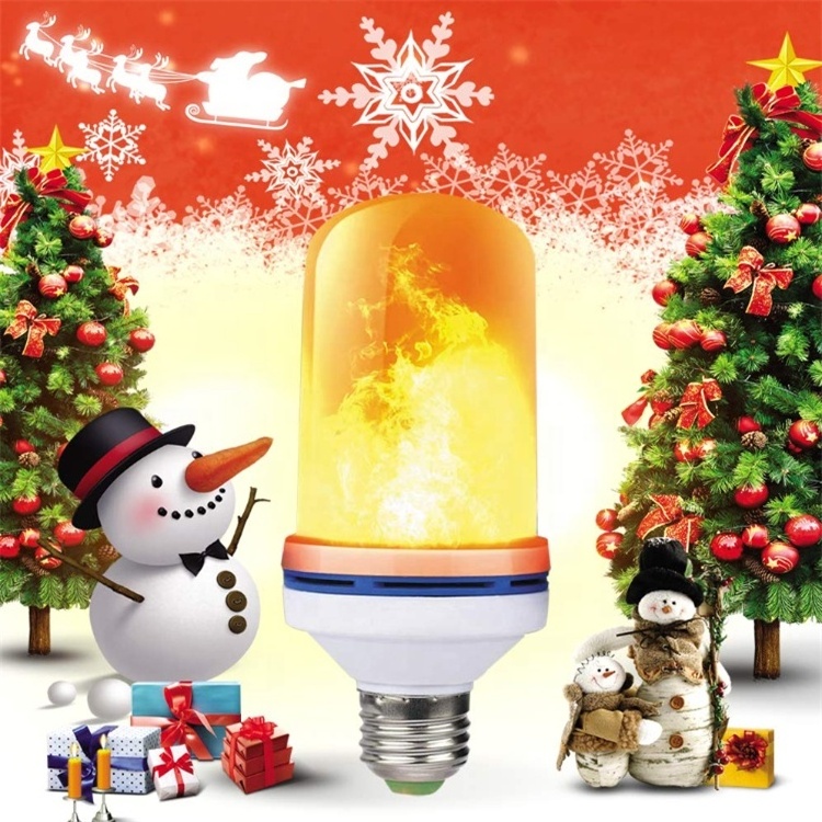 China Wholesale E27 Standard Base Live Flame Fire Effect LED Bulb Flame Flickering light 85v-265v