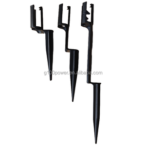 Druable Black Plastic 11 Inch C9 Christmas Light Yard Stake Outdoor Lawn Yard Garden Driveway Walkway Pathway Lighting