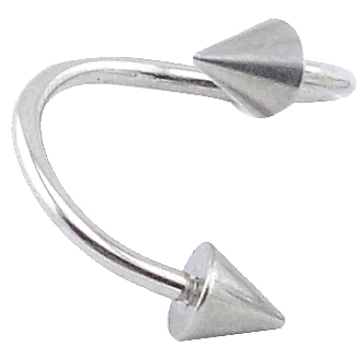 G23 S-shaped twist barbell eyebrow ring exaggerate titanium piercing jewelry tongue rings