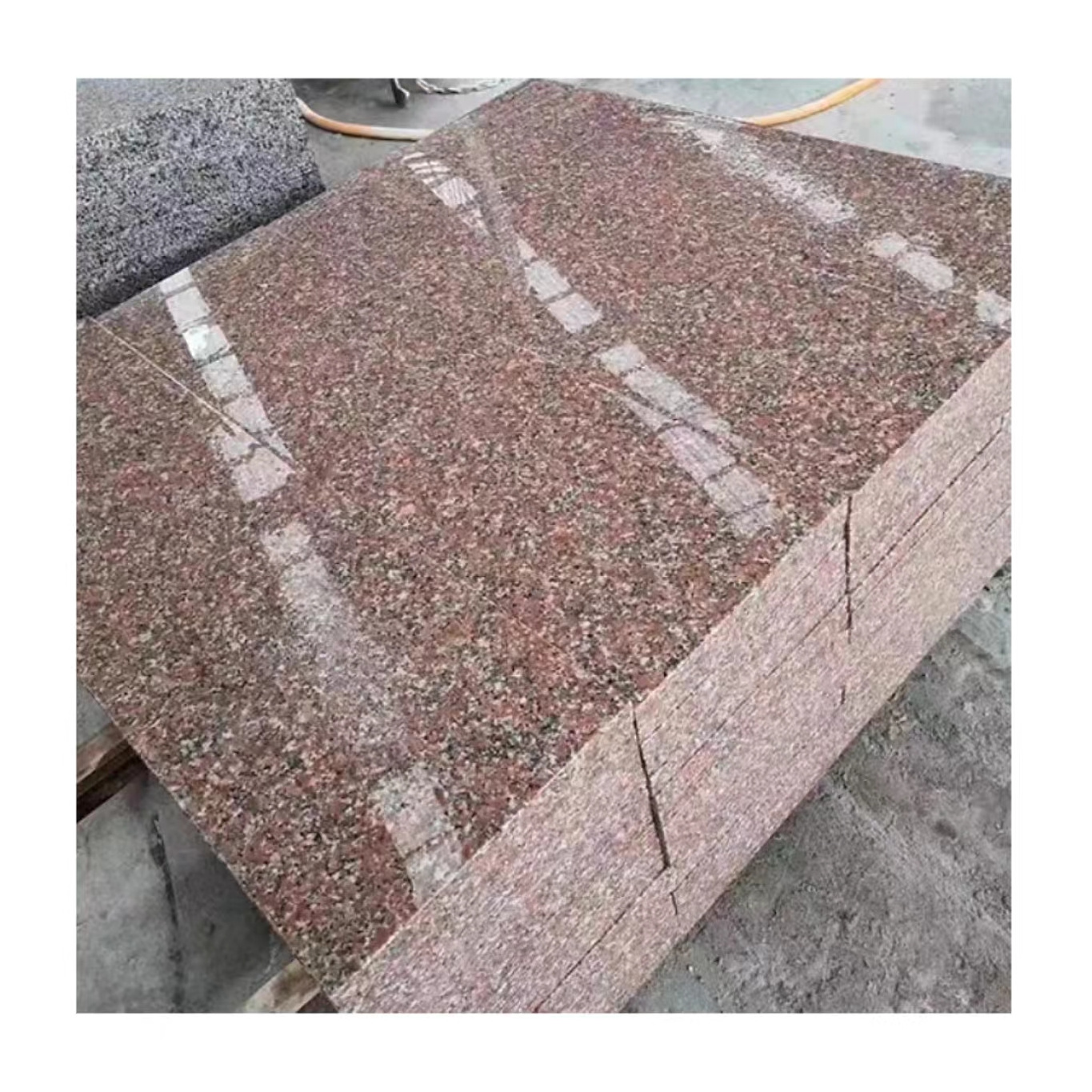 Wholesale Chinese  Maple Red Granite Natural Marble Stone Floor Stairs Polished Flamed Granite Slab Customized