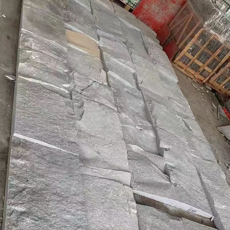 Natural Split Grey Granite Loose Stone Wall Panel Bricks for Park Wall Cladding Natural face stone mushroom stone wall