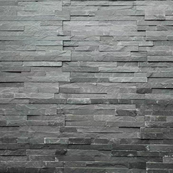 Curated visual reference: Picture Idea: Exterior Black Quartzite Culture Stone Veneer Wall Cladding Wall Panel